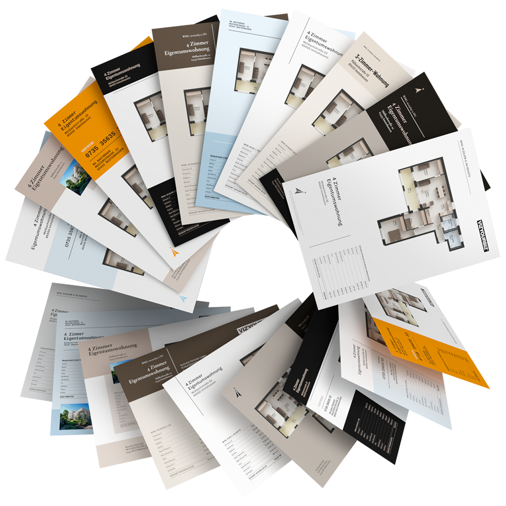 Grundriss-Handout im Hoch- und Querformat
